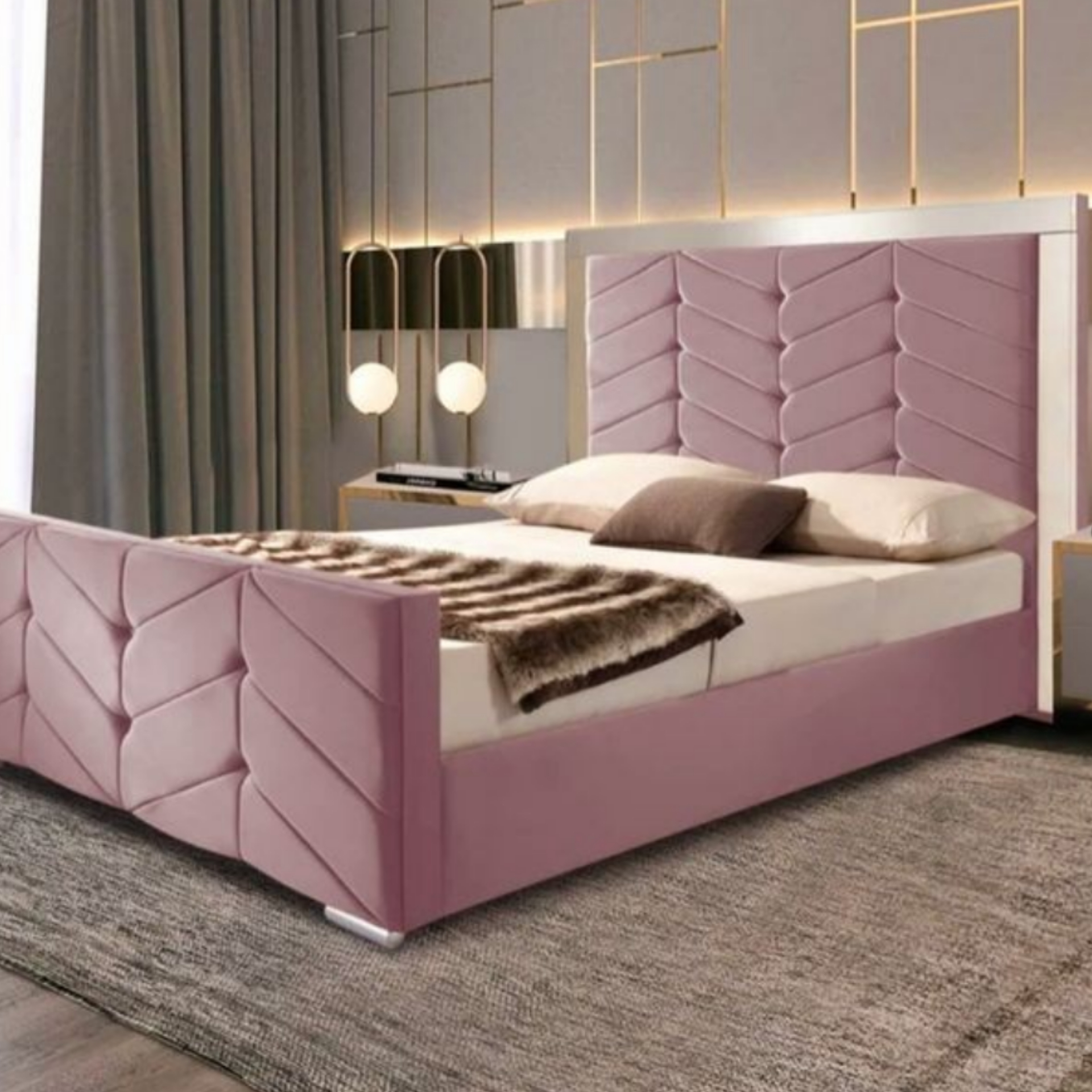 تخت خواب دونفره مدل بردبار سایز 160×200 سانتی متر