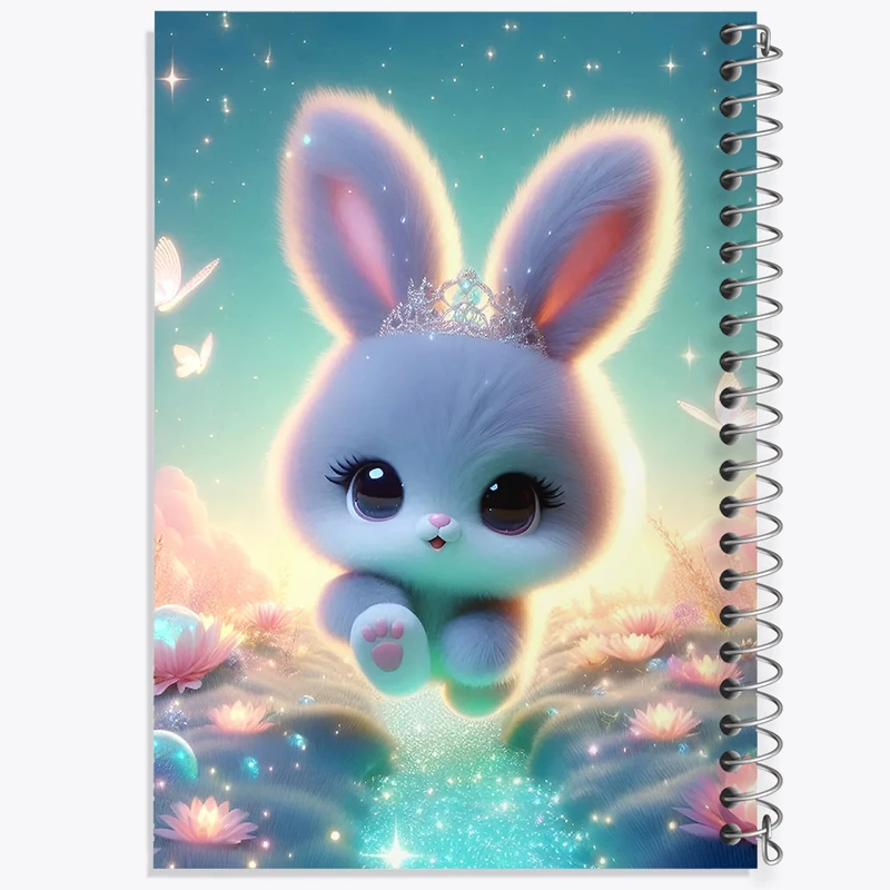 دفتر شطرنجی 50 برگ خندالو طرح خرگوش بامزه کد F5388