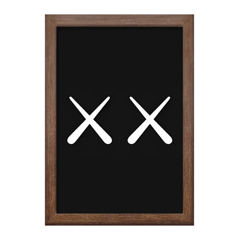 تابلو خندالو طرح عروسک کاز (kaws) کد F4005