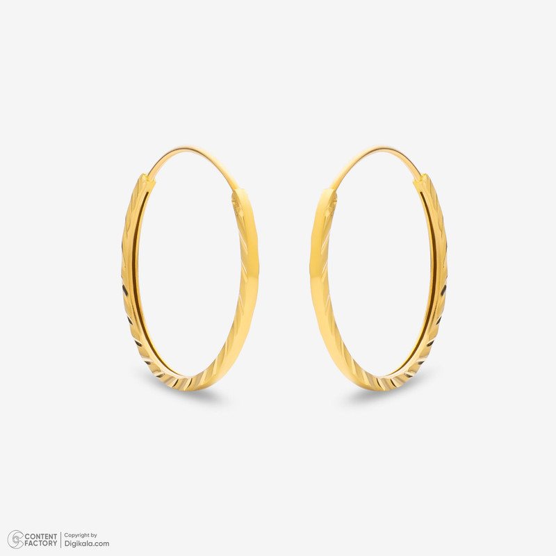 گوشواره حلقه‌ای طلا 18 عیار زنانه مایا ماهک مدل ME1247 - 5