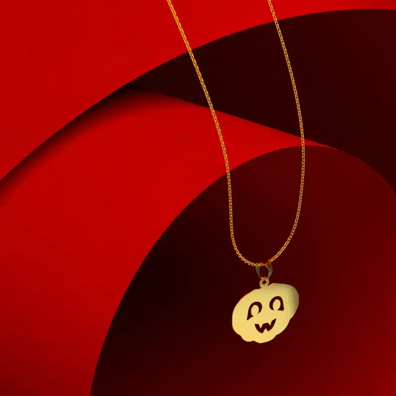 گردنبند طلا 18 عیار زنانه مدوپد مدل هالووین کد G3-1-1267