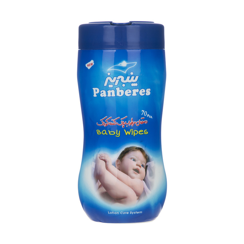 دستمال مرطوب کودک پنبه ریز کد 005 بسته 70 عددی