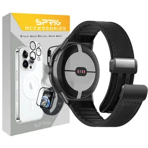 بند اسپریگ مدل Magnetic Soft Leather مناسب برای ساعت هوشمند آمیزفیت BIP / BIP S / BIP S Lite / BIP U / BIP U Pro