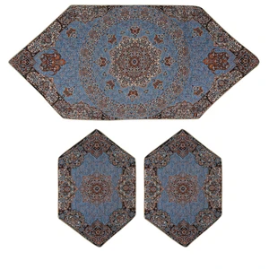 ست 3 تکه رومیزی ترمه دستجردی مدل سپهر کد LBBR3.3