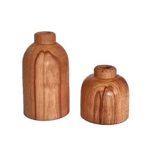 گلدان دکوری مدل چوبی کد gt.202 مجموعه 2 عددی