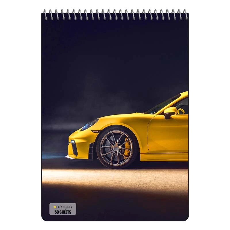 دفتر نقاشی 50 برگ سیمی کارنیکا طرح پورشه Porsche کد 46173