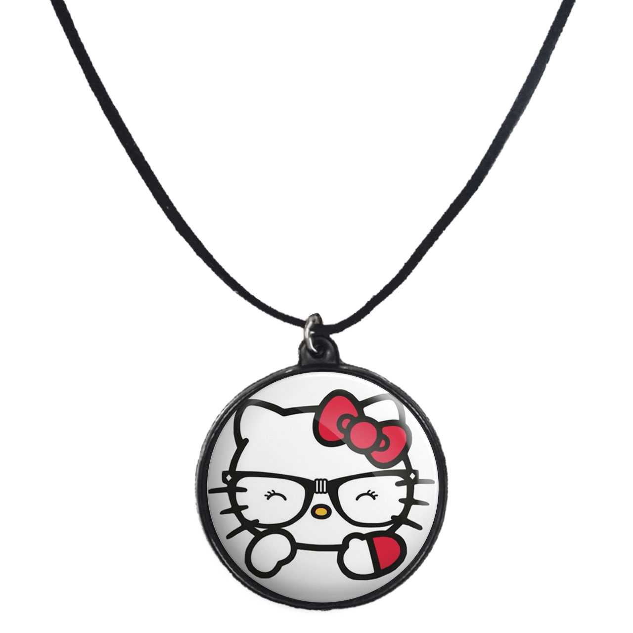 گردنبند پرمانه طرح کیتی کد pmb.22546 مدل دو طرفه