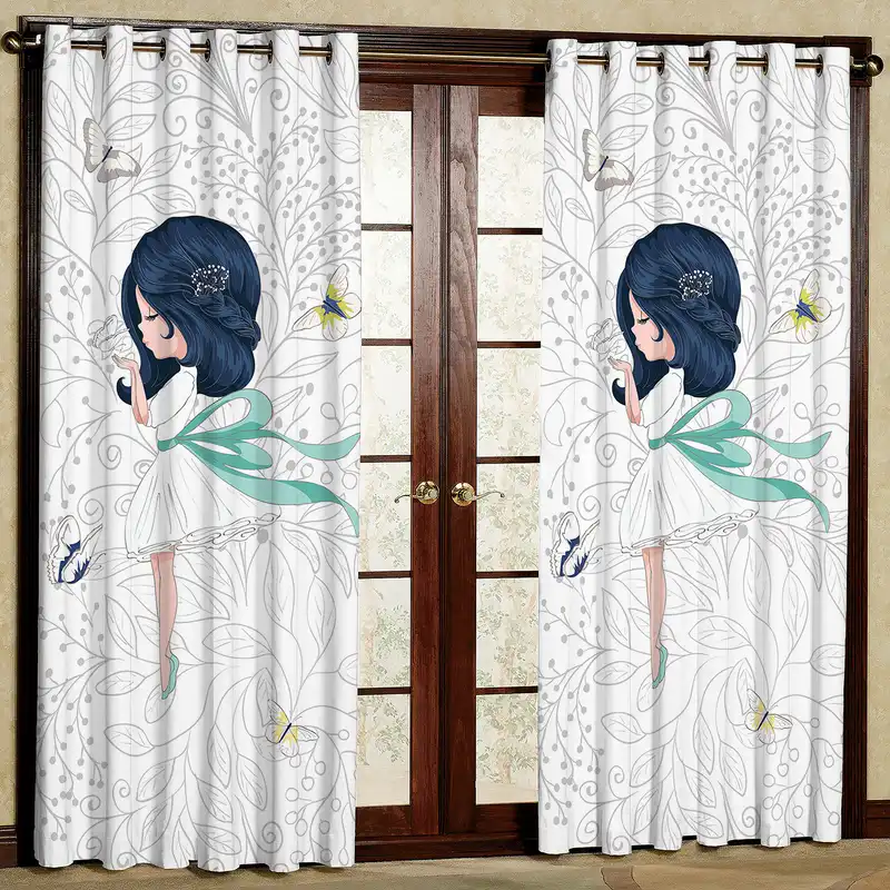 پرده مدل دختر مخمل پانچی کد 4046 سایز 200x140 سانتی متر