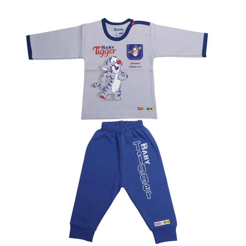 ست تی شرت و شلوار نوزادی مدل تایگر