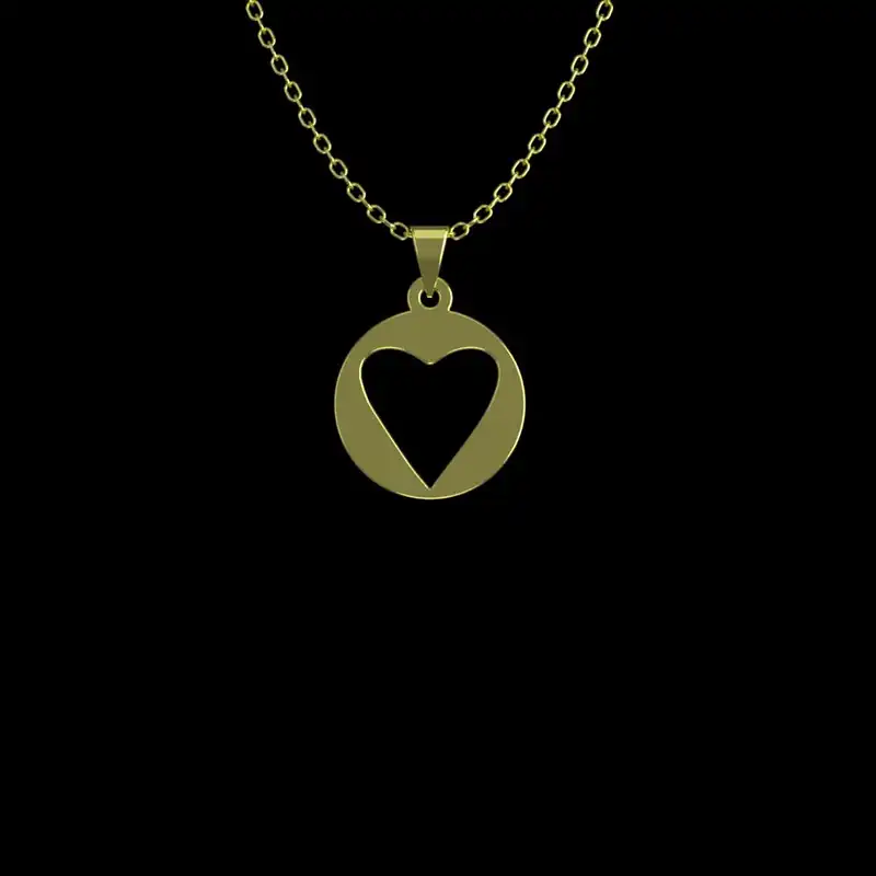 گردنبند طلا 18 عیار زنانه مدوپد مدل قلب کد GBA10069 به همراه باکس گل رز جاویدان