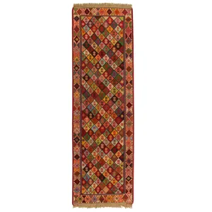 گلیم دستبافت کناره طول یک و نیم متری مدل ورنی کد 990903