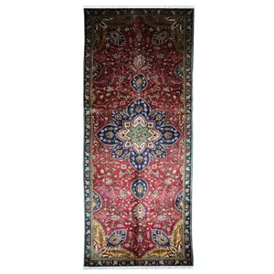 فرش قدیمی دستبافت کناره طول چهار متر مدل MG235