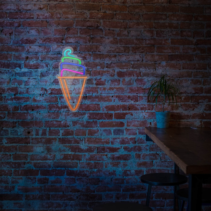 چراغ دیواری نئون دیزاین طرح Ice-Cream-3_MLC