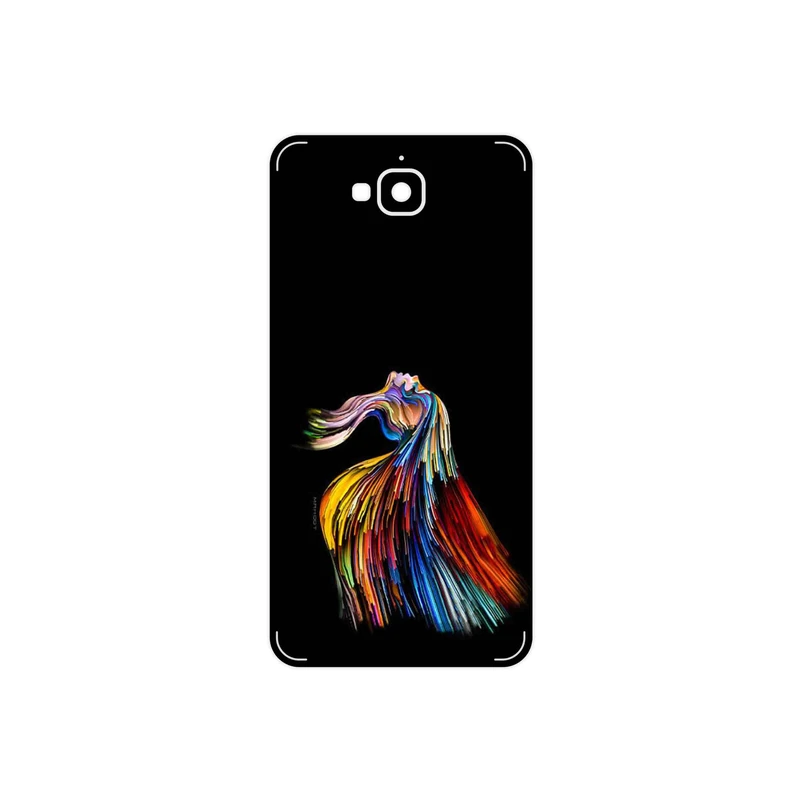 برچسب پوششی ماهوت مدل Rainbow Hair Digital Art مناسب برای گوشی موبایل هوآوی Y6 Pro