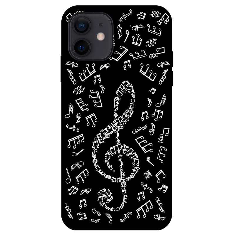 کاور مگافون طرح نوت موسیقی مدل 1370 مناسب برای گوشی موبایل اپل iPhone 12                 