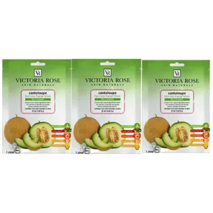 ماسک صورت ویکتوریا رز مدل عصاره طالبی مناسب برای انواع پوست حجم 25 میلی لیتر بسته 3 عددی