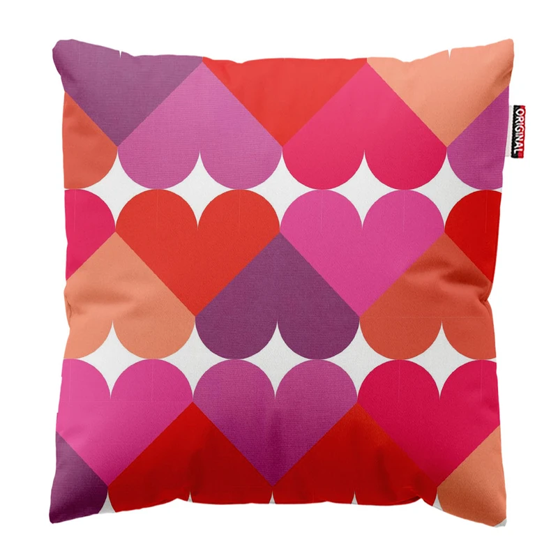   کوسن پاد آفرین طرح قلب کد 3698 سایز 30*30 سانتی متر