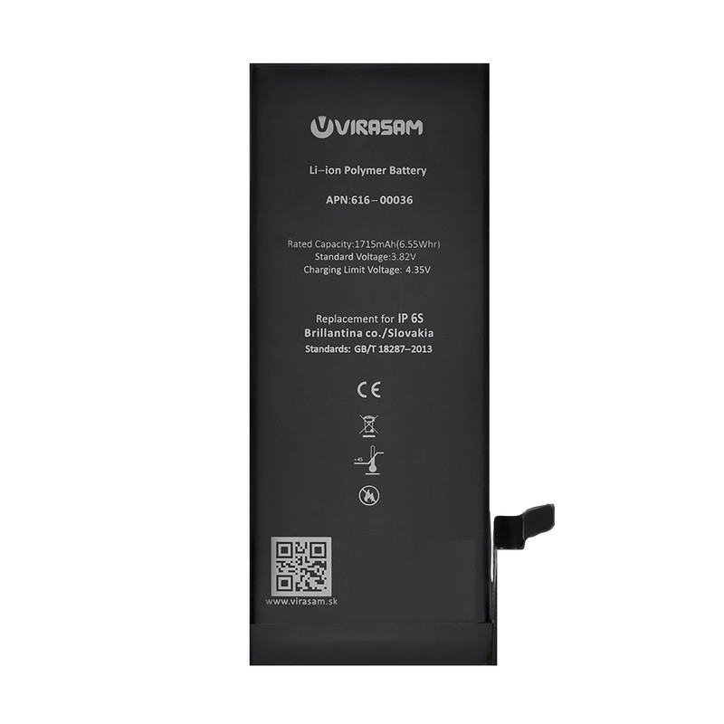 باتری موبایل ویراسام مدل iP6s  ظرفیت ۱۷۱۵ میلی آمپر ساعت مناسب برای گوشی موبایل اپل  iPhone 6s