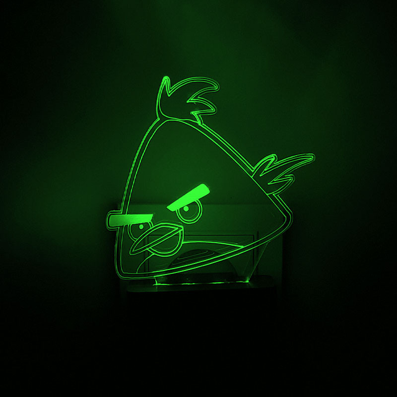 چراغ خواب اتاق کودک سان لیزر طرح انگری بردز مدل دیواری کد SUN2