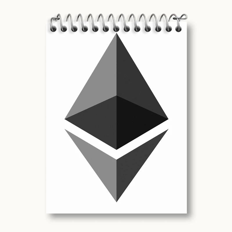 دفتر یادداشت 50 برگ خندالو مدل ارز دیجیتال اتریوم کد 4055