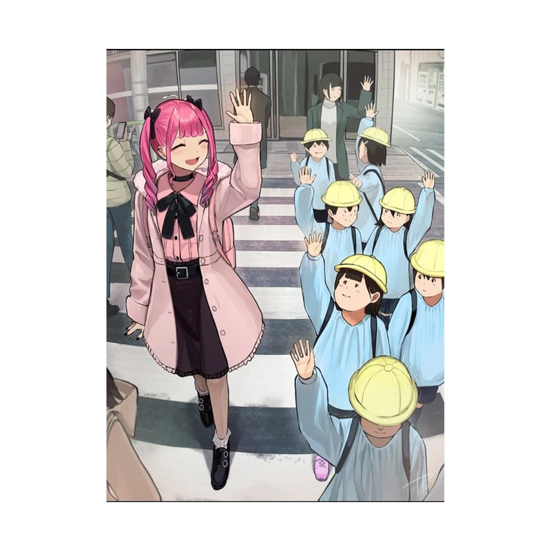 استیکر لپ تاپ و موبایل مدل انیمه طرح دختر انیمه ای بامزه cute anime girl کد 1025