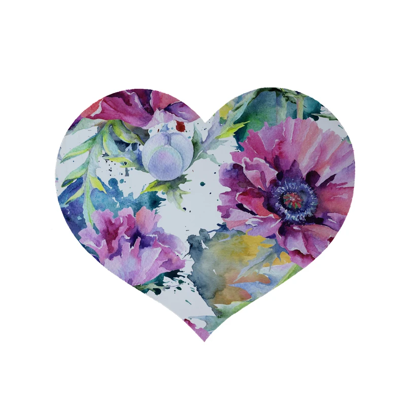 پادری مدل قلب طرح آبرنگی کد 5569 سایز 90x90 سانتی متر 