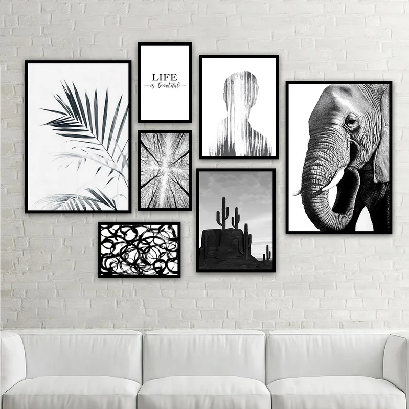 تابلو بکلیت طرح نقاشی طبیعت مدل شاین اکلیلی B-746 مجموعه 7 عددی