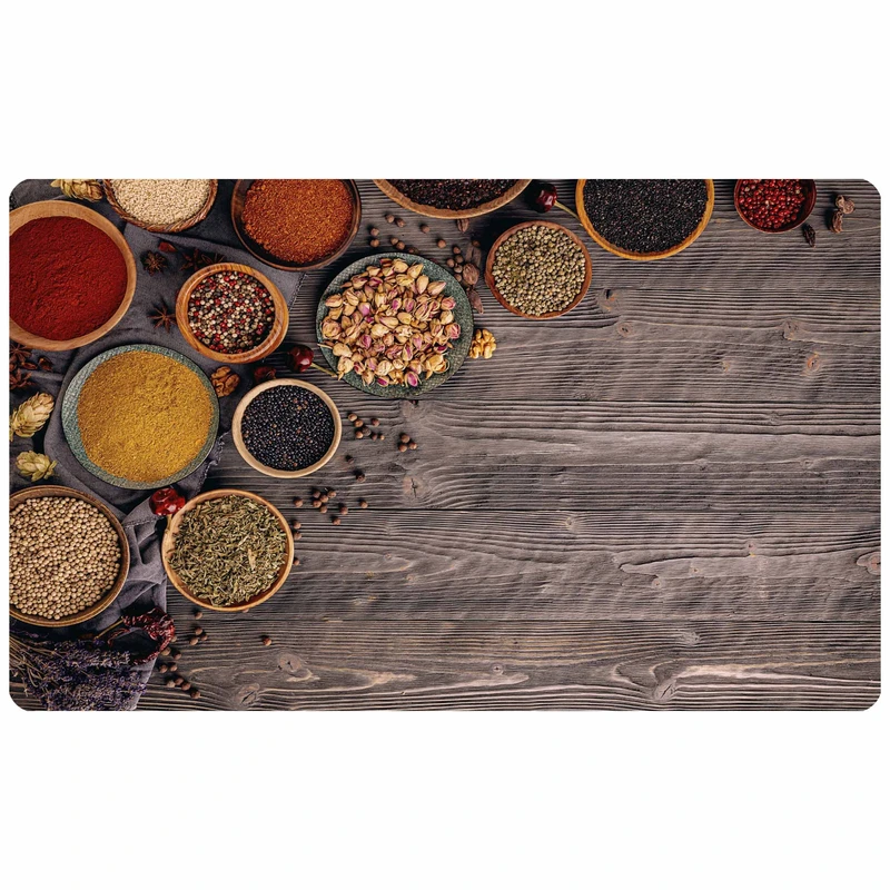 زیربشقابی و زیر قابلمه ای مدل سه لایه رویه مخمل طرح آشپزخانه ای کد Q.610