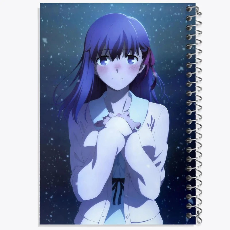 دفتر ژورنال نویسی 50 برگ خندالو مدل نقطه ای طرح ساکورا انیمه فیت استی نایت Fate Stay Night کد 22757