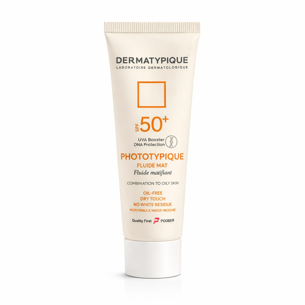 کرم ضدآفتاب بی‌رنگ دست، صورت درماتیپیک SPF50 مدل فلوءیدمت مناسب برای پوست چرب حجم 50 میلی‌لیتر