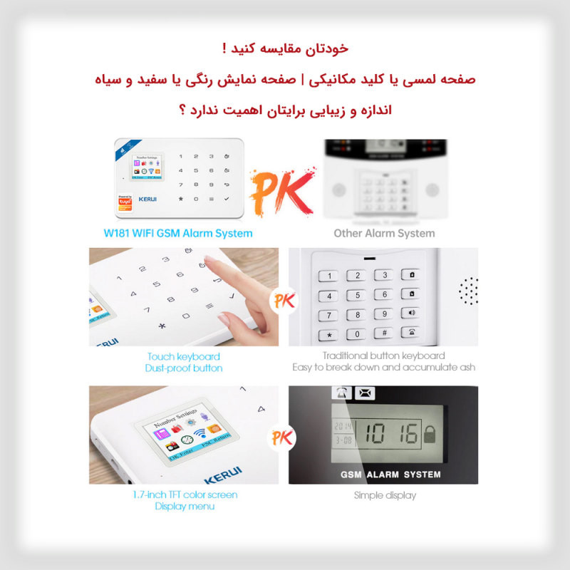 دزدگیر سیم کارتی اماکن کروی مدل W181