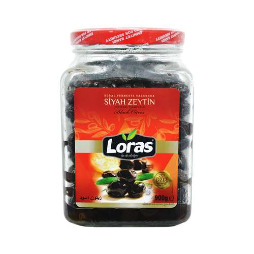 کنسرو زیتون سیاه چروک لوراس - 900 گرم