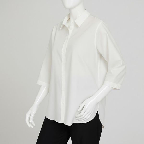 شومیز آستین سه ربع یقه برگردان زنانه مدل 7912