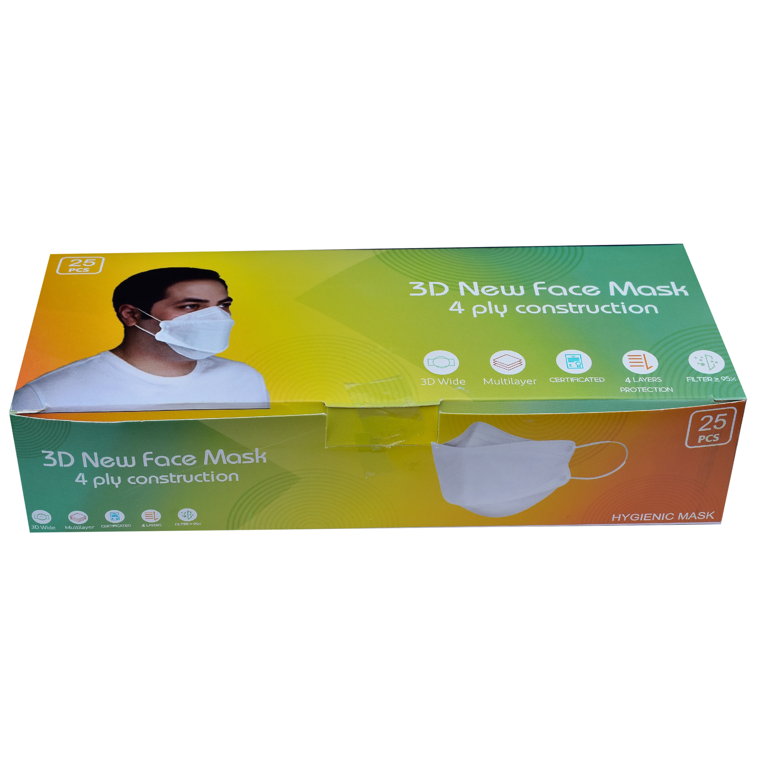 ماسک تنفسی کد 0062W بسته 25 عددی