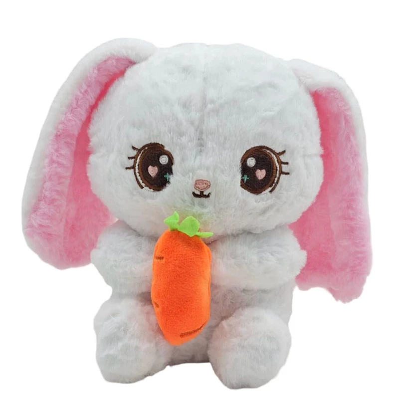 عروسک پولیشی ناب سل مدل خرگوش مهربون هویج به دست ارتفاع 20 سانتی متر