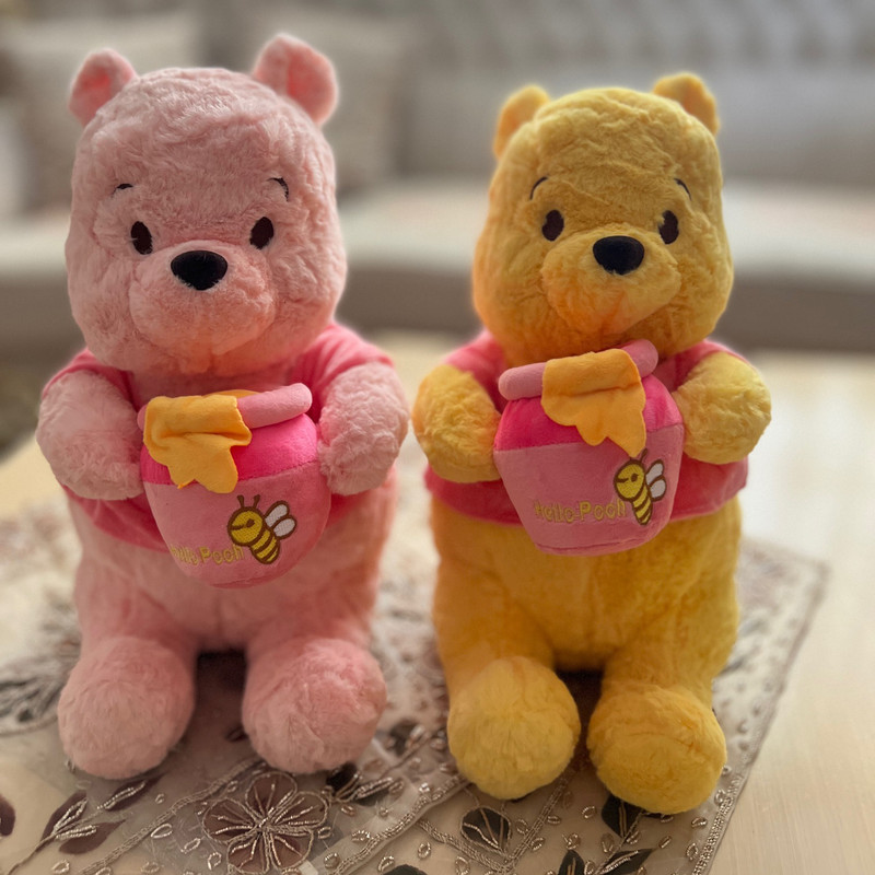 عروسک طرح خرس پو مدل کندو عسل کد JIMI110 ارتفاع 38 سانتی‌متر