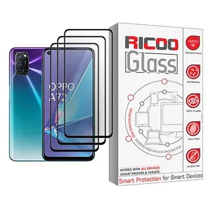 Ricoo Ricoo Glass MIX003 Screen Protector For Oppo A72 Pack Of 3