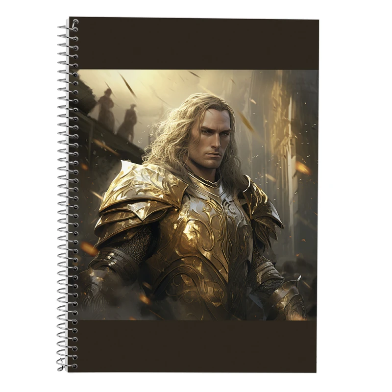 دفتر زبان 50 برگ مدوپد مدل دوخط طرح  ارباب حلقه ها The Lord of the Rings کد DF3064