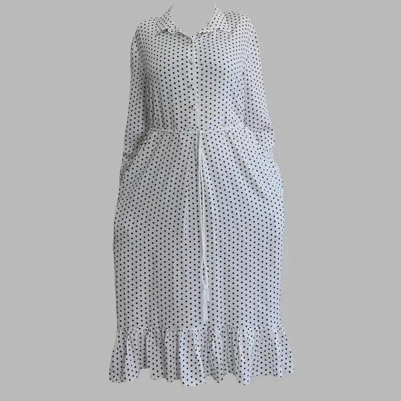 پیراهن زنانه مدل تابستانه پولکا-098