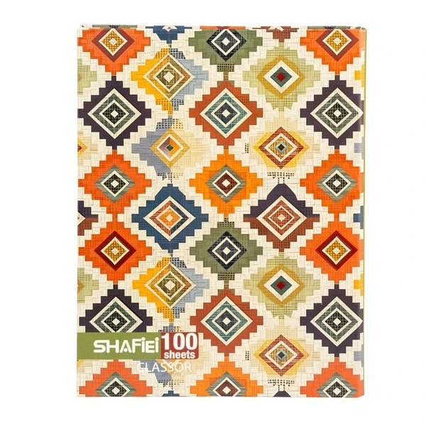 دفتر کلاسوری 100 برگ شفیعی مدل دوخط