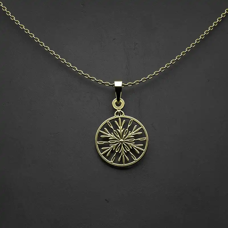 گردنبند طلا 18 عیار زنانه مدوپد مدل اسلیمی کد SS1137