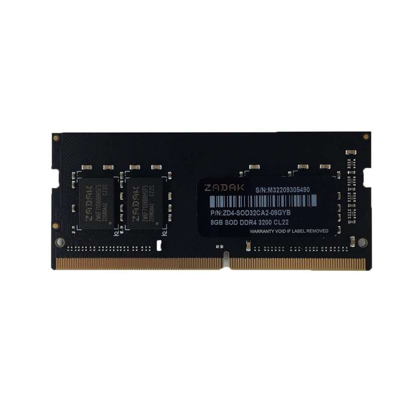 رم لپتاپ DDR4 دو کاناله 3200 مگاهرتز CL22 زاداک مدل ZD4-SOD32CA2-08GYB1 ظرفیت 8 گیگابایت