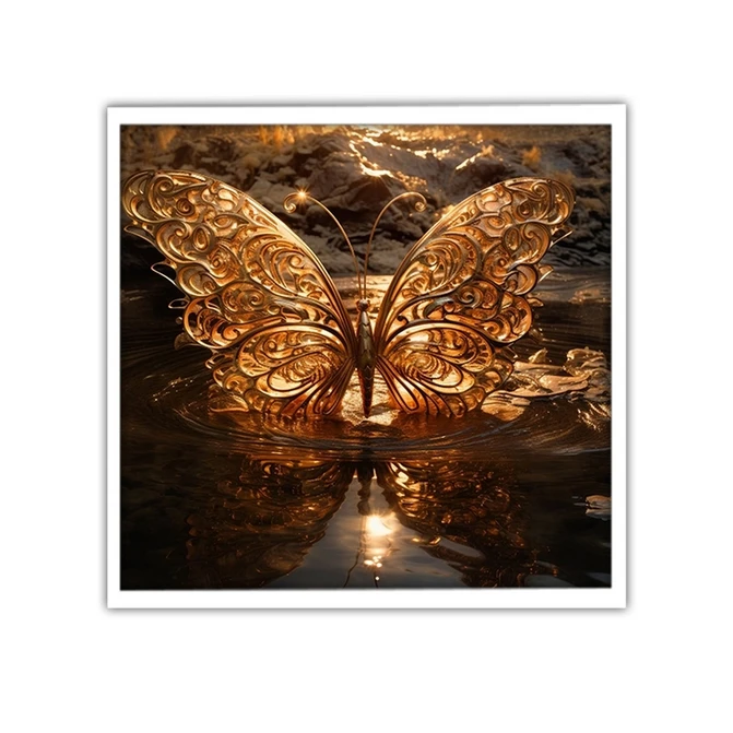 تابلو نوری بکلیت طرح دکوراتیو پروانه مدل W-MID-19310
