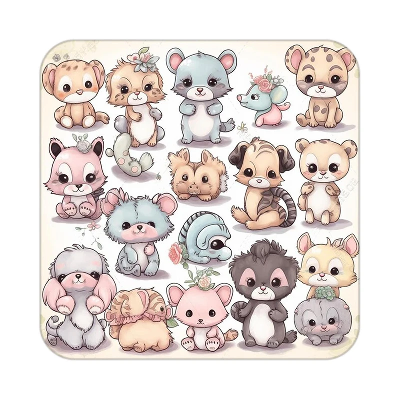 زیر لیوانی کاکتی طرح حیوانات کارتونی مدل mp28614