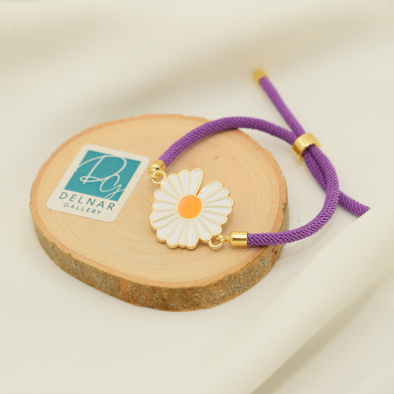 دستبند زنانه دلنار گالری مدل آسانسوری کنفی بابونه دستبند زنانه دلنار گالری مدل آسانسوری کنفی بابونه