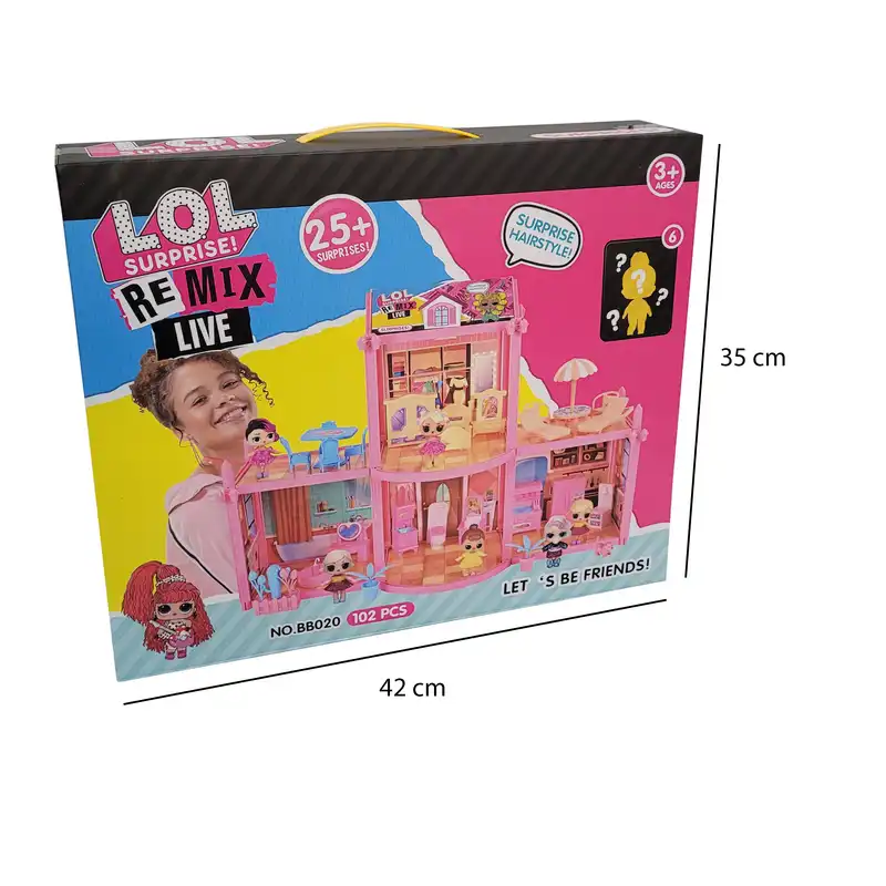 اسباب بازی ال او ال سوپرایز طرح خانه عروسکی مدل NO.BB020