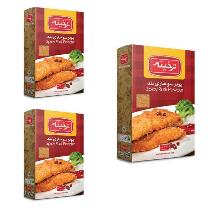 پودر سوخاری تند ترخینه- 200 گرم بسته 3 عددی