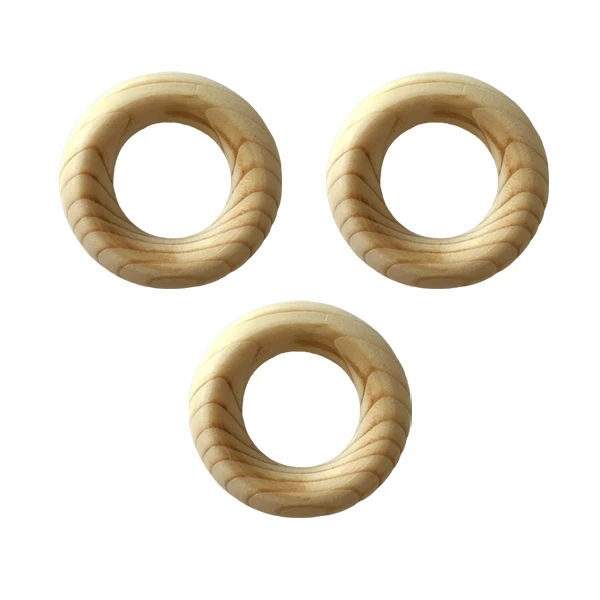 آویز تزیینی مدل حلقه چوبی کد 47 بسته 3 عددی