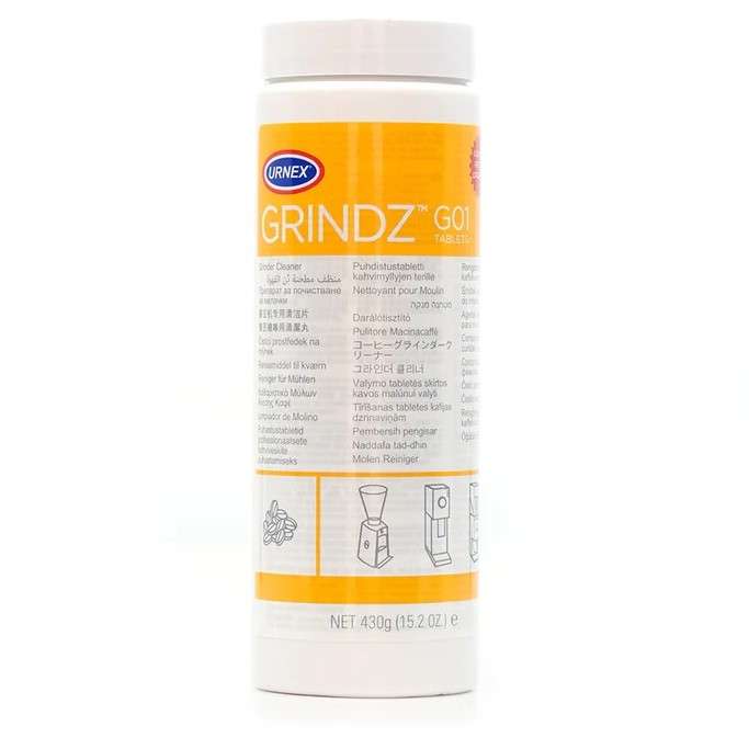 قرص تمیزکننده اسپرسوساز مدل urnex grindz 01 وزن 430 گرم قرص تمیزکننده اسپرسوساز مدل urnex grindz 01 وزن 430 گرم