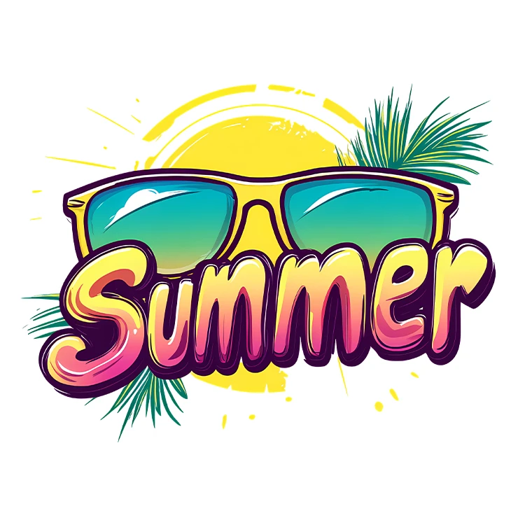 استیکر پارچه و لباس پاد آفرین مدل تابستان کد S5983